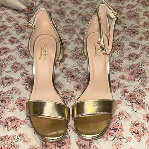 Size 10 gold shoes, never used!